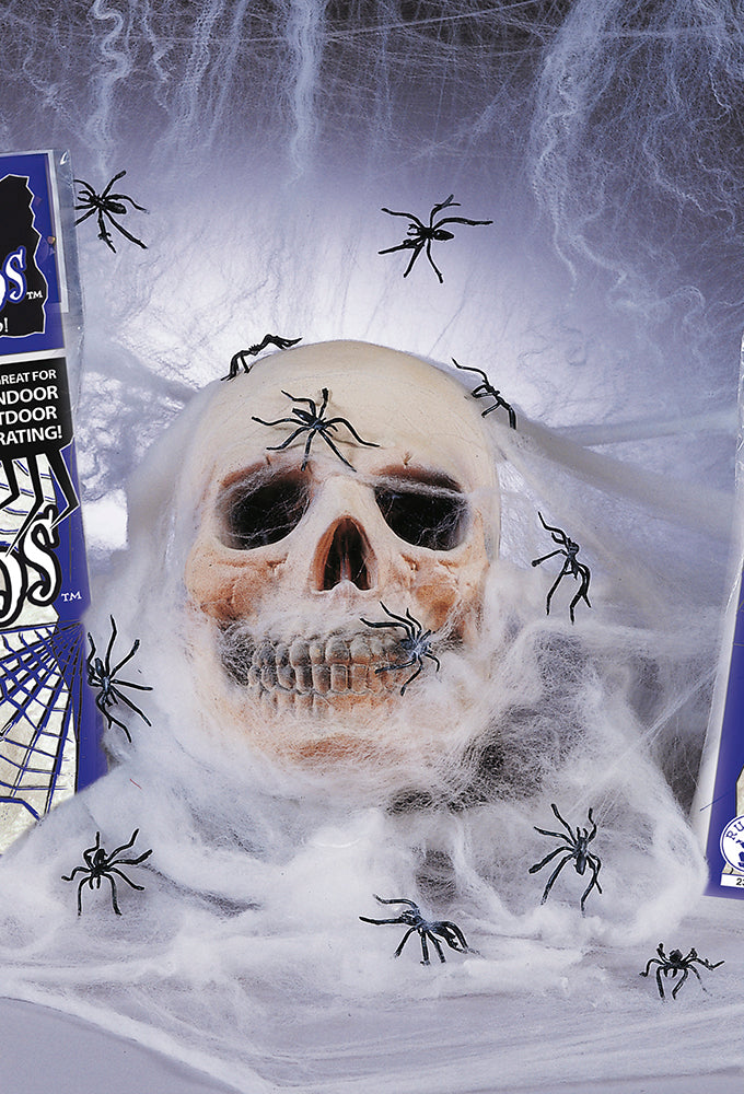 Telaraña Blanca Gigante C/4Arañas 60Gr