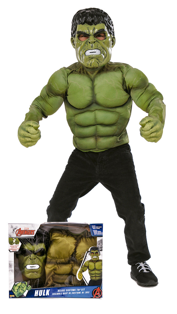 Hulk Avengers Costume Chest-Mask-Gloves  Box Inf