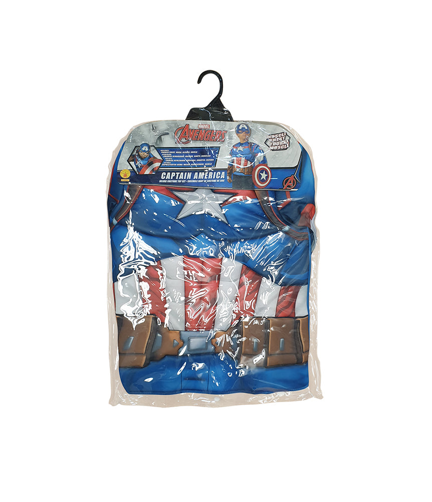 Pecho Musculoso Capitan America Con Accesorios