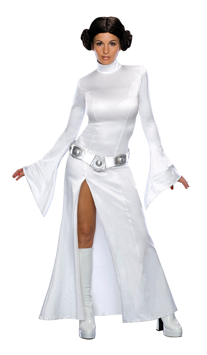 Costume sexy da Principessa Leia in bianco per adulti