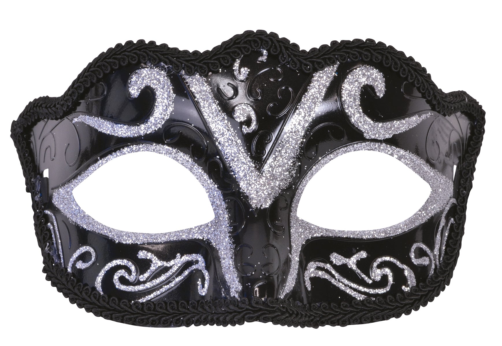 Antifaz Venecia Plata/Negro