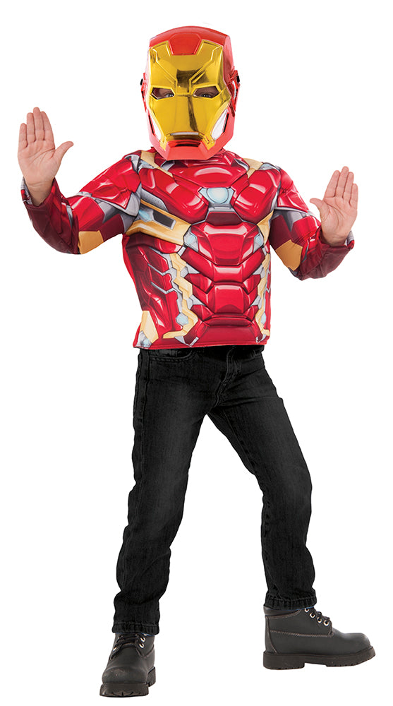 Costume da Iron Man con pettorale - Confezione per bambini