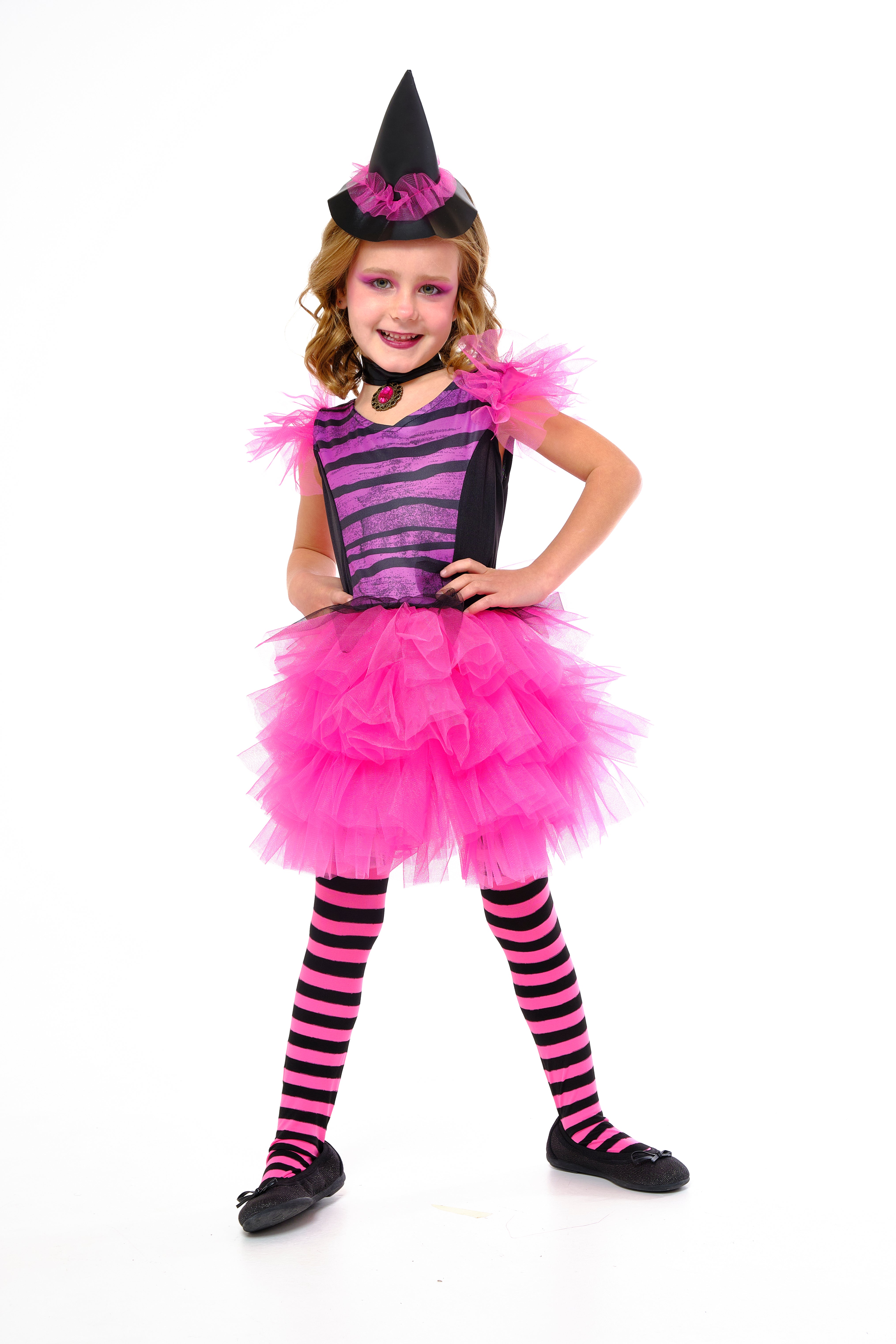 Disfraz Bruja Glamurosa Rosa Inf