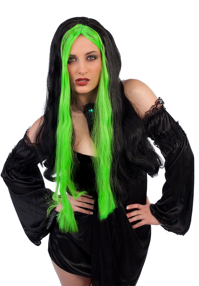 Peluca Bruja C/Mechón Surtidas (2 Col.)