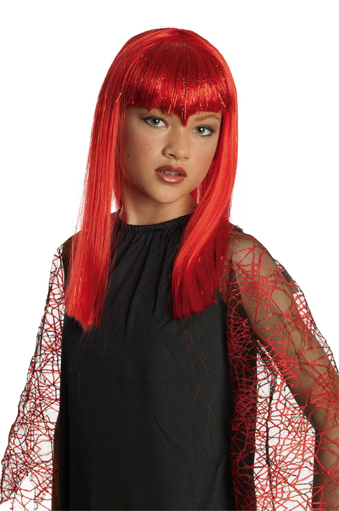 Peluca Vampiresa Traviesa Roja Inf