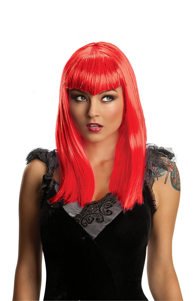 Peluca Vampiresa Traviesa Roja Ad