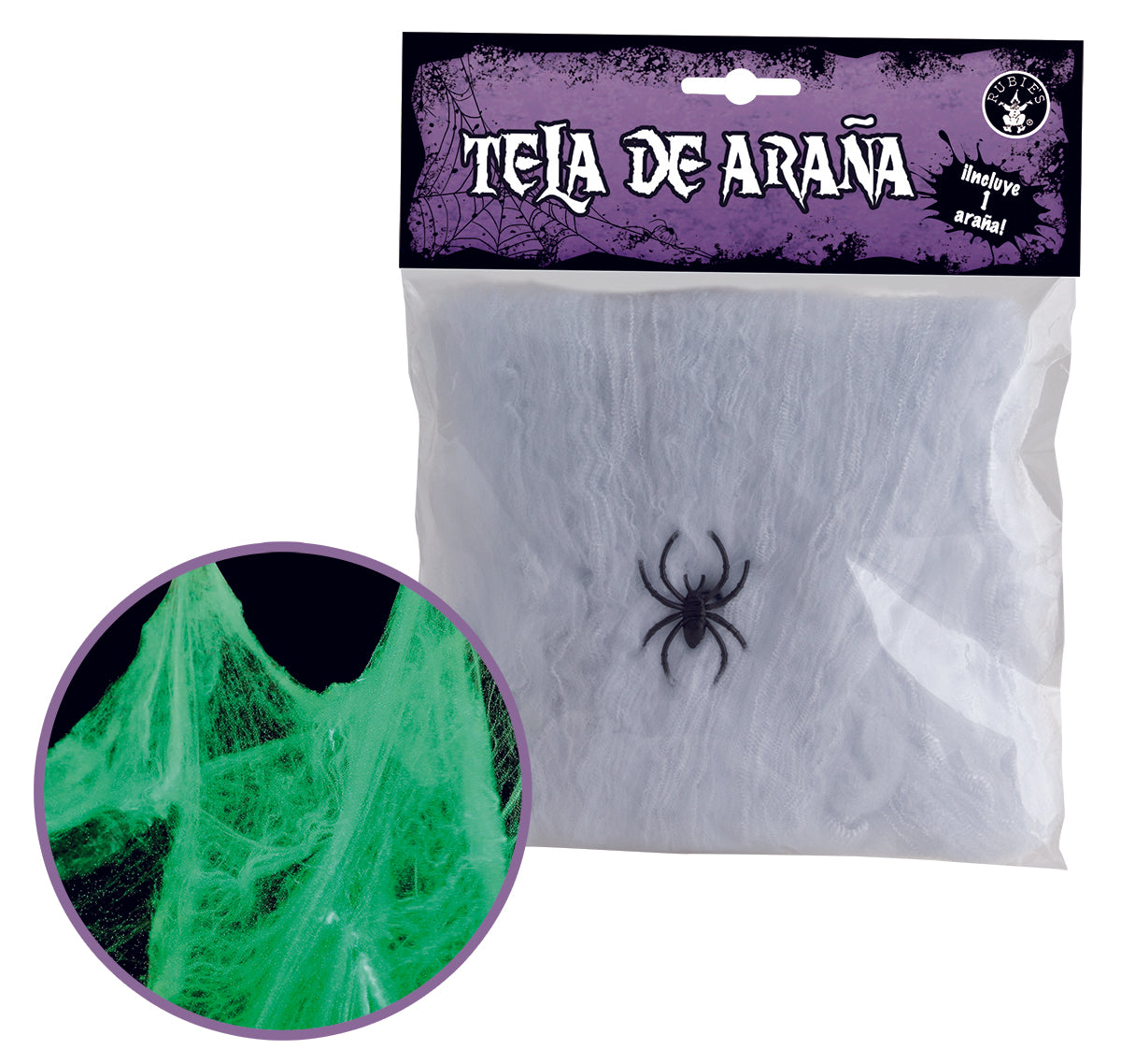 Mini Telaraña Blanca Glow In Dark