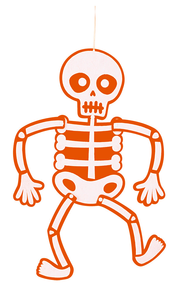 Movil Esqueleto Fieltro Naranja 51 Cm