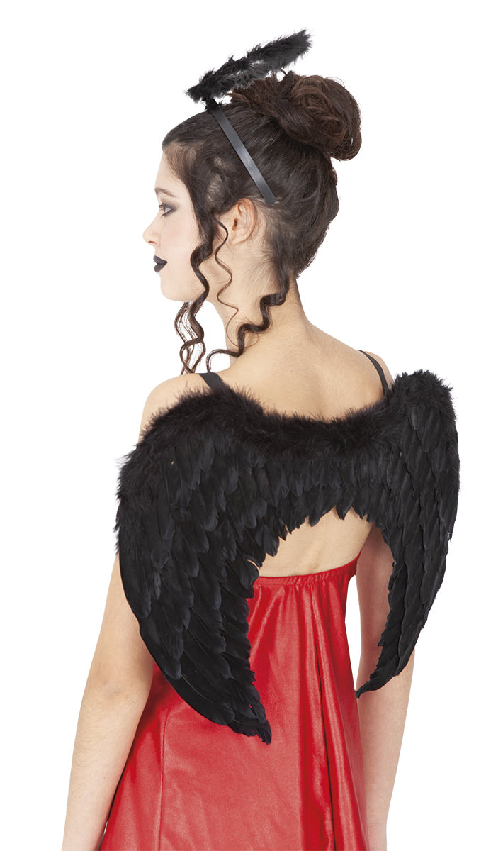 Set Angel Negro (Alas + Diadema) Ad