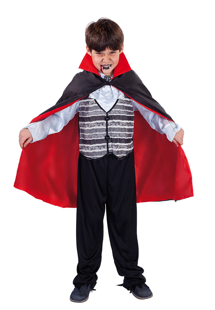 Capa Drácula Negra C/Forro Rojo 70Cm.Inf