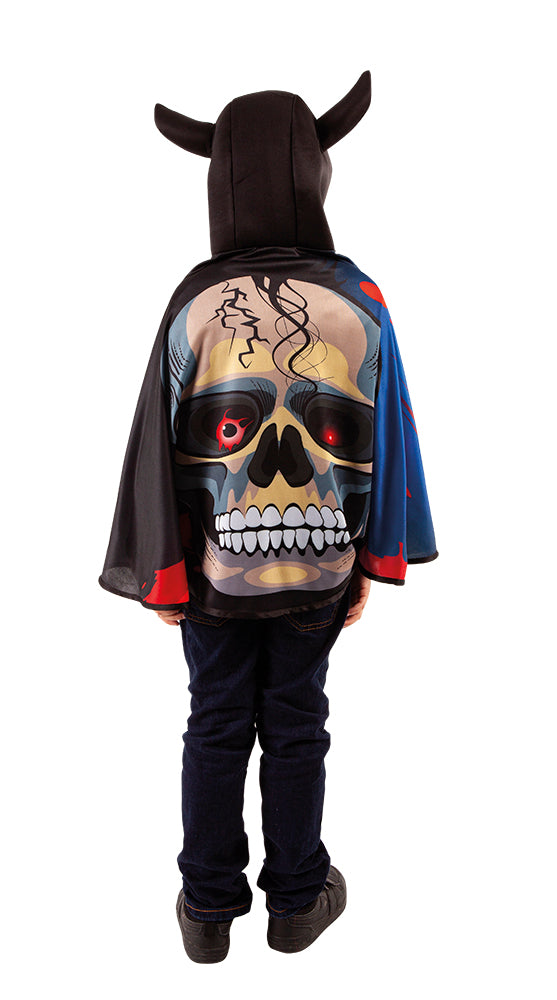 Capa Impresa Skull Con Capucha Inf