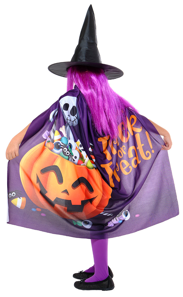 Set Bruja Truco O Trato (Capa + Sombrero) Inf