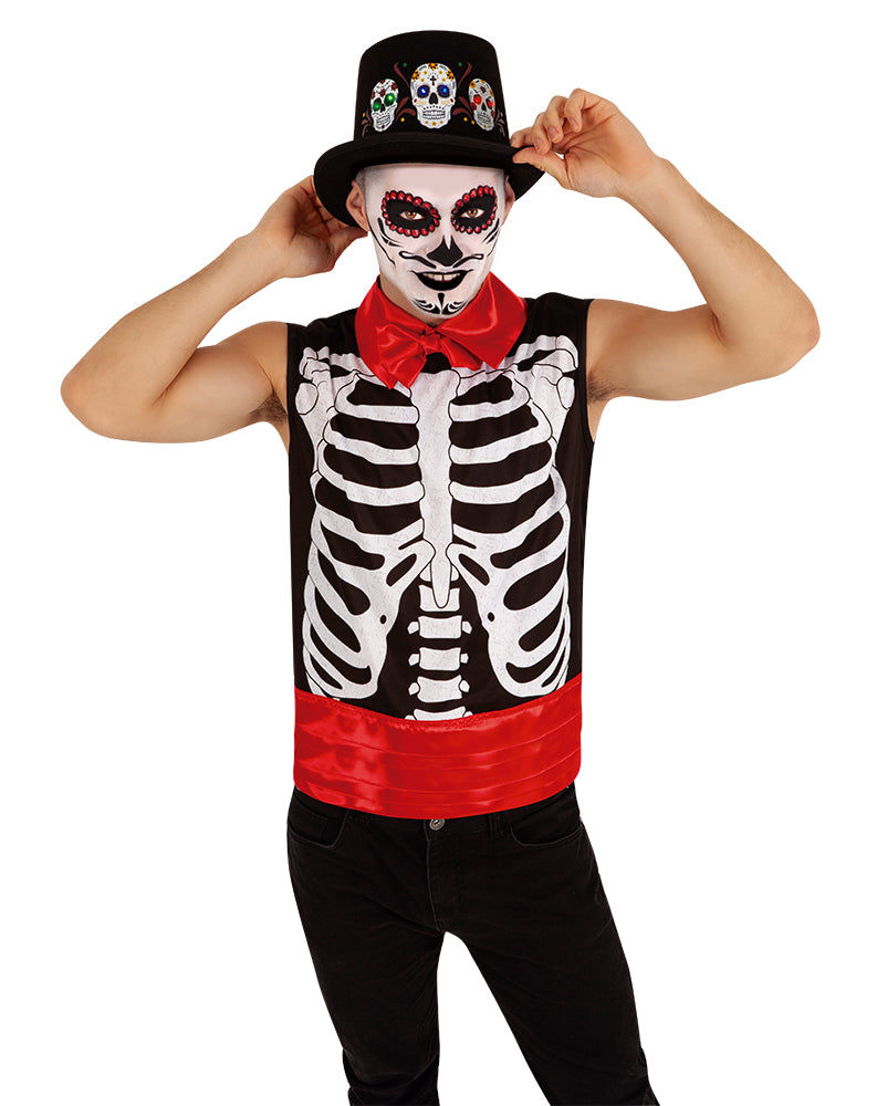 Sombrero Copa Catrín Con Luz