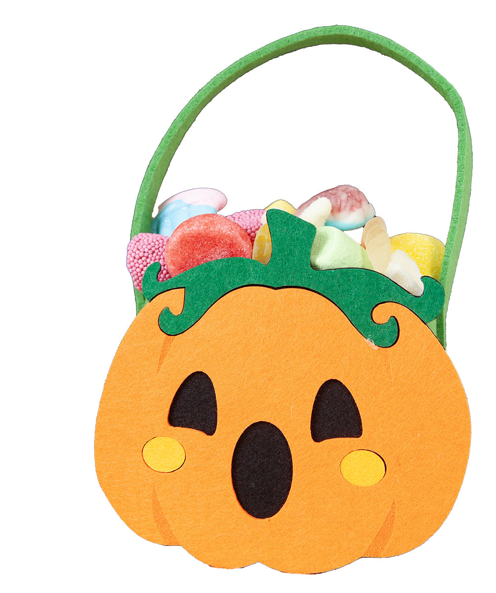 Bolsito Fieltro Calabaza 14 X 20 Cm