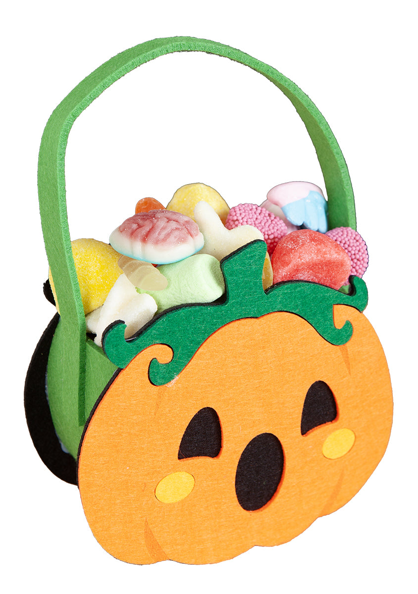 Bolsito Fieltro Calabaza 14 X 20 Cm