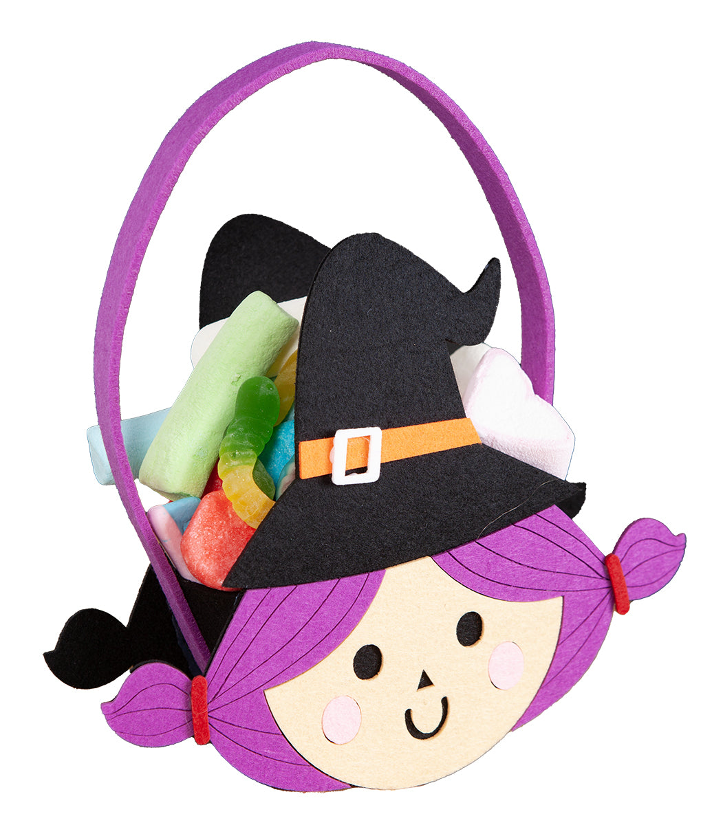 Bolsito Fieltro Bruja 20 X 23 Cm