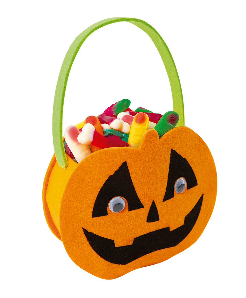 Bolso Portacaramelos Calabaza Fieltro