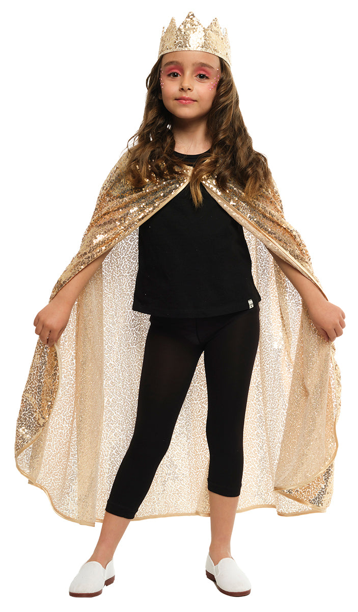 Set Princesa Oro Rosa Brillante Inf (Capa+Corona)