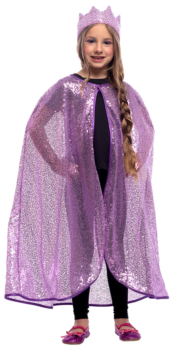Set Princesa Lila  Brillante Inf (Capa+Corona)