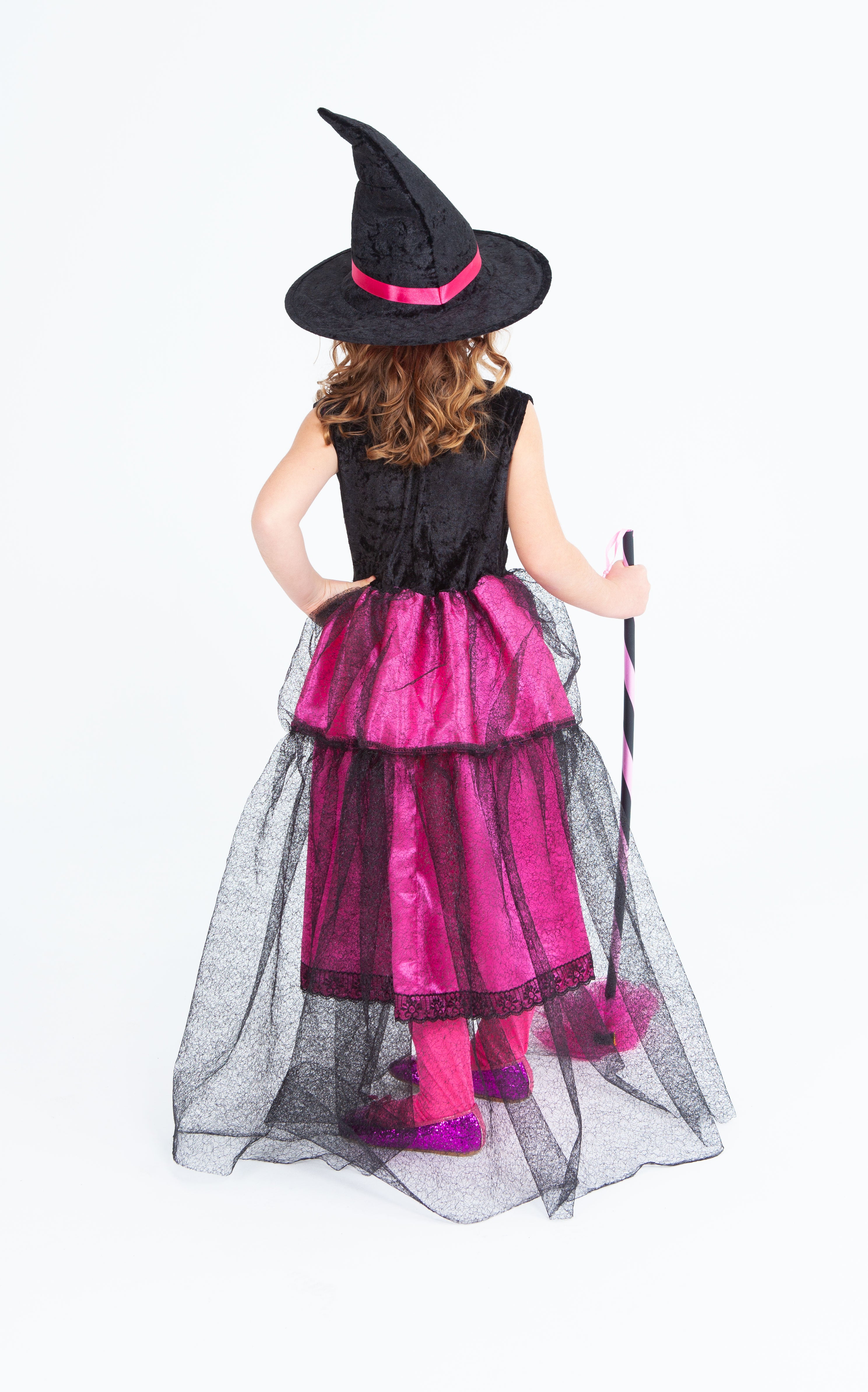 Disfraz Bruja Chic Rosa Inf