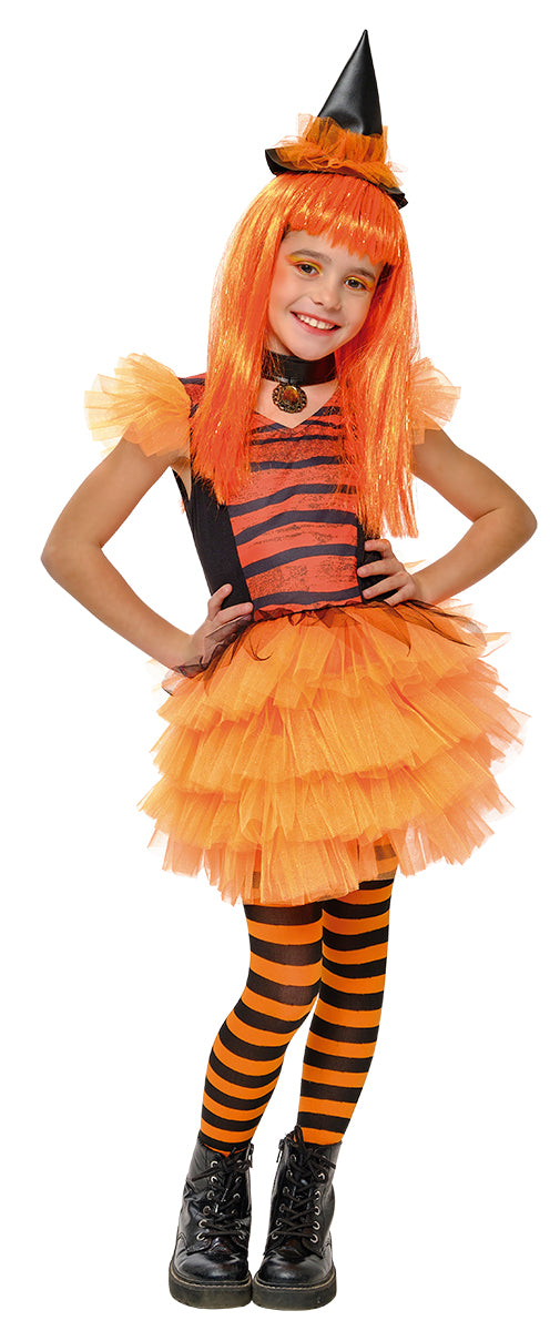 Orange Glamorous Witch Costume Inf