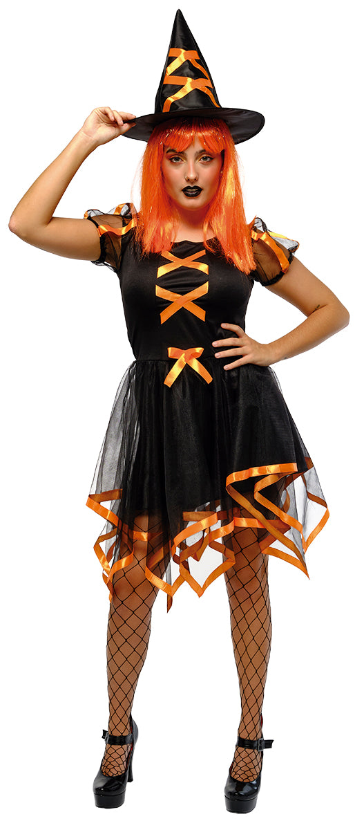 Disfraz Bruja Cuca Neon Naranja Ad