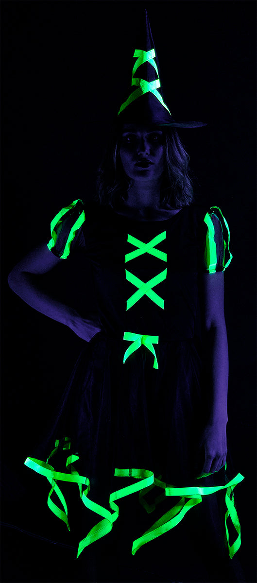 Disfraz Bruja Cuca Neon Verde Ad