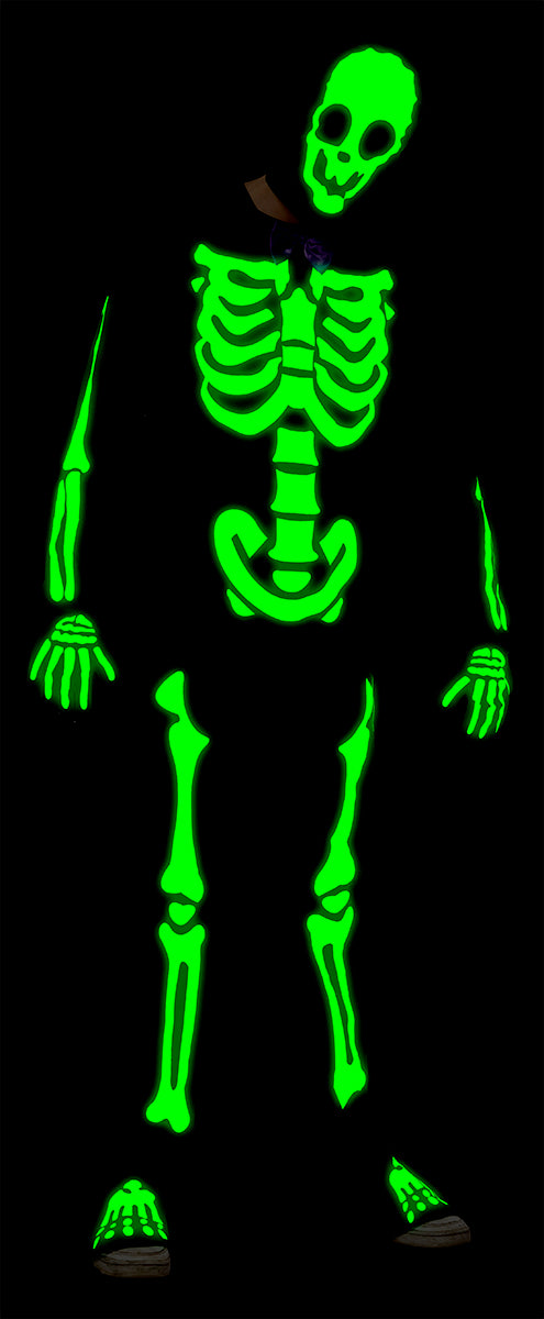Disfraz Skeleto Elegante Glow In Dark Ad