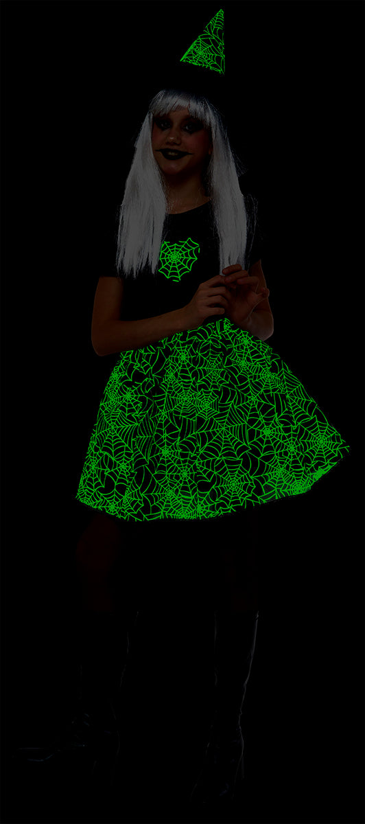 Disfraz Bruja Spiderweb Glow In Dark Inf