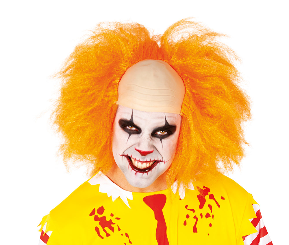 Peluca Payaso Malvado Naranja