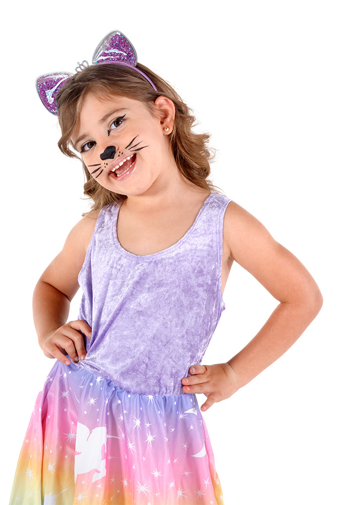 Diadema Gatita Coronita Con Flores