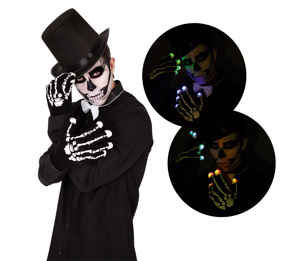 Skeleton Gloves With Light